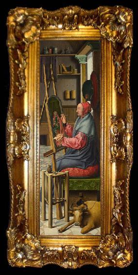 framed  Campin, Robert, Follower of Saint Luke painting the Virgin and Child, ta009-2